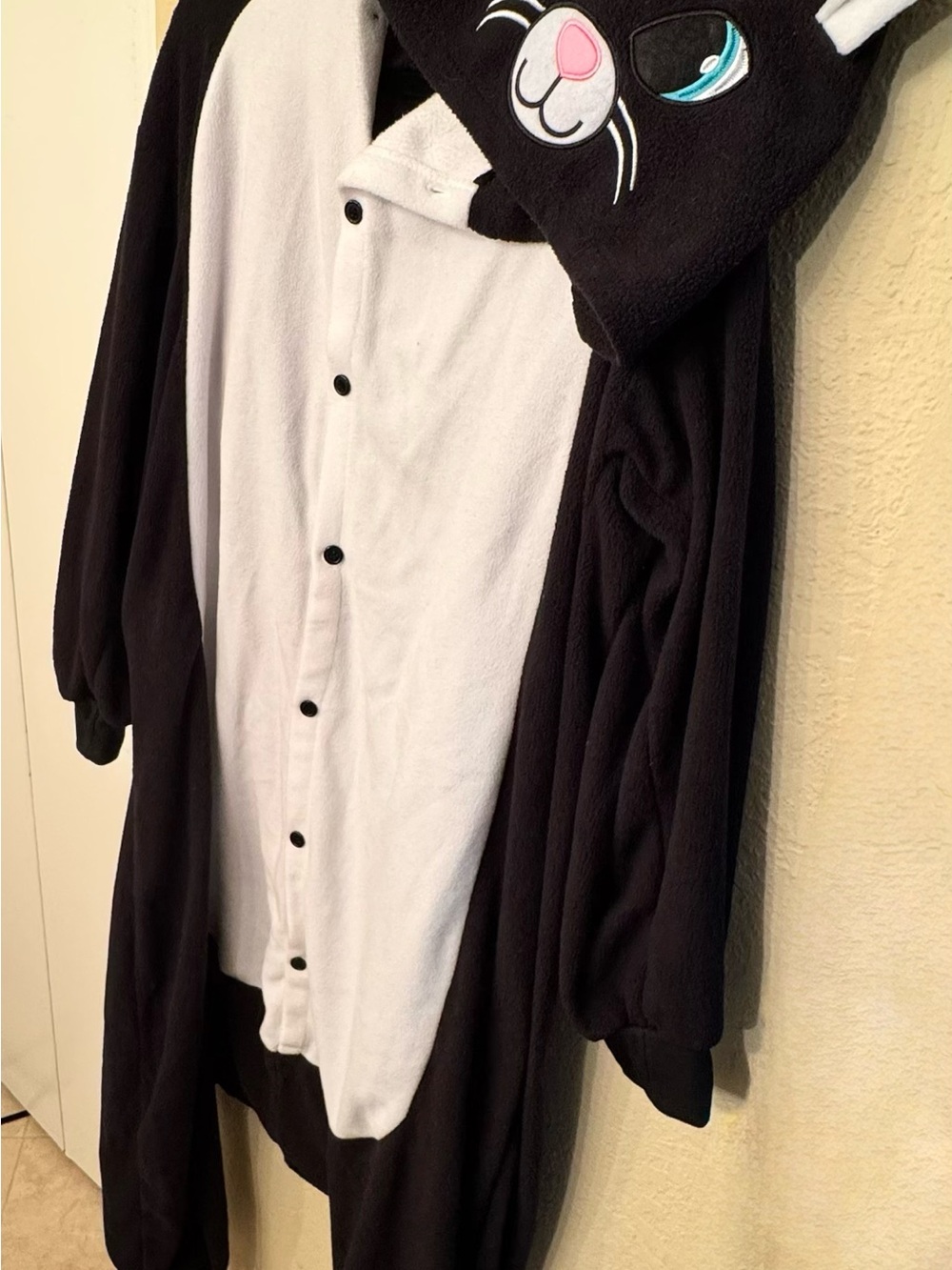 Black & White Tuxedo Cat Jumpsuit Costume